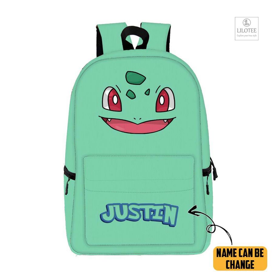 BEST Personalized Pokemon Bulbasaur Green Backpack 13