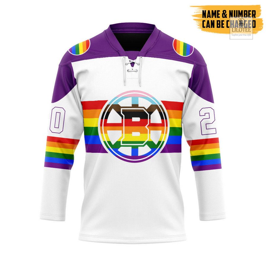 BEST Pride Month Boston Bruins Custom Hockey Jersey 7