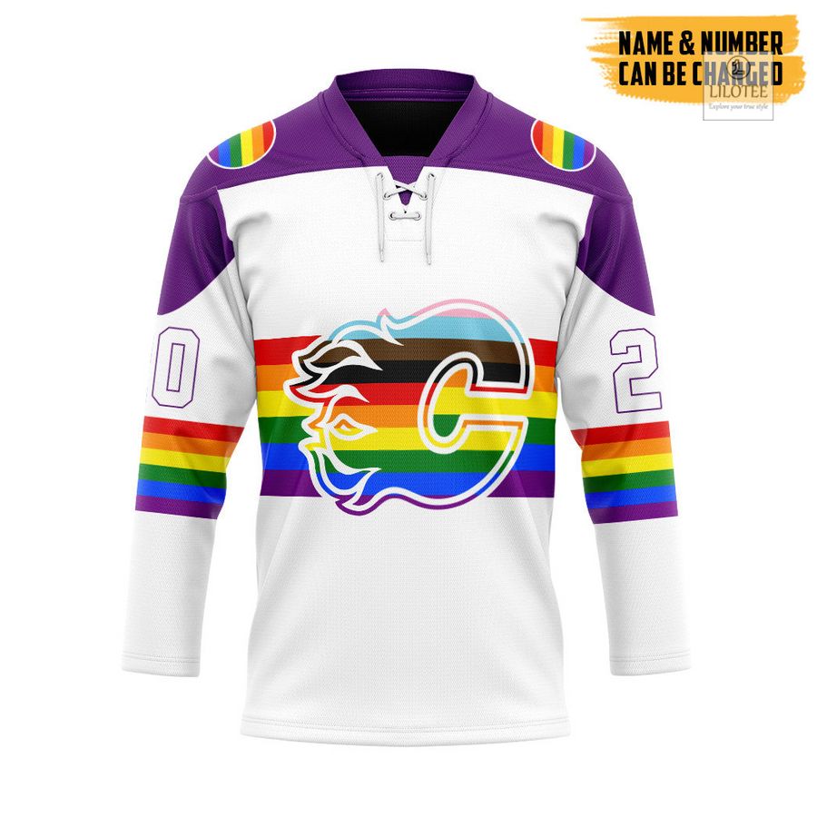BEST Pride Month Calgary Flames Custom Hockey Jersey 7