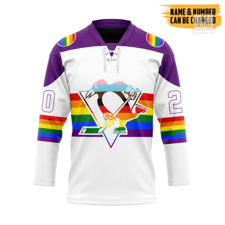 BEST Pride Month Pittsburgh Penguins Custom Hockey Jersey 6