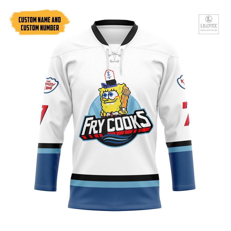 BEST SpongeBob Fry Cooks Custom Hockey Jersey 8