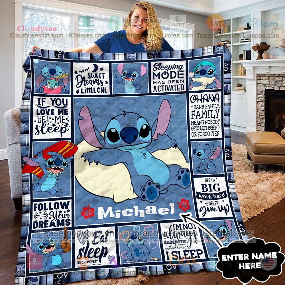 NEW Stitch Sweet Dreams Little One Custom Name Quilt 6