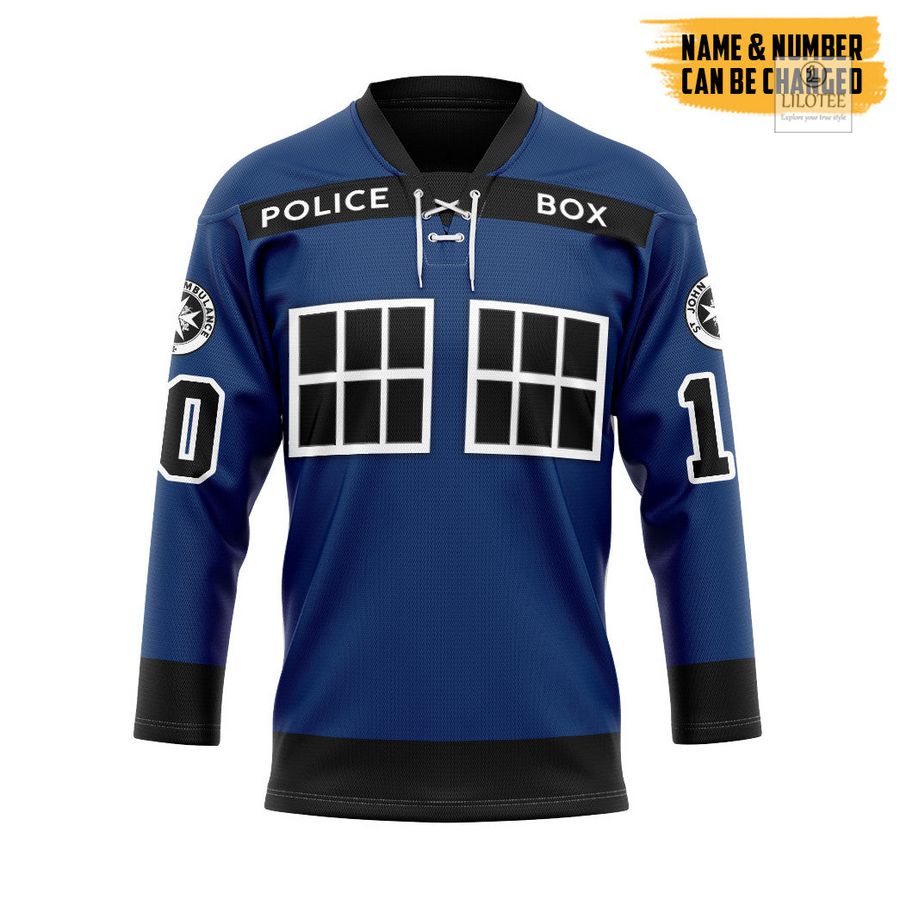 BEST Tardis Doctor Who Custom Hockey Jersey 8
