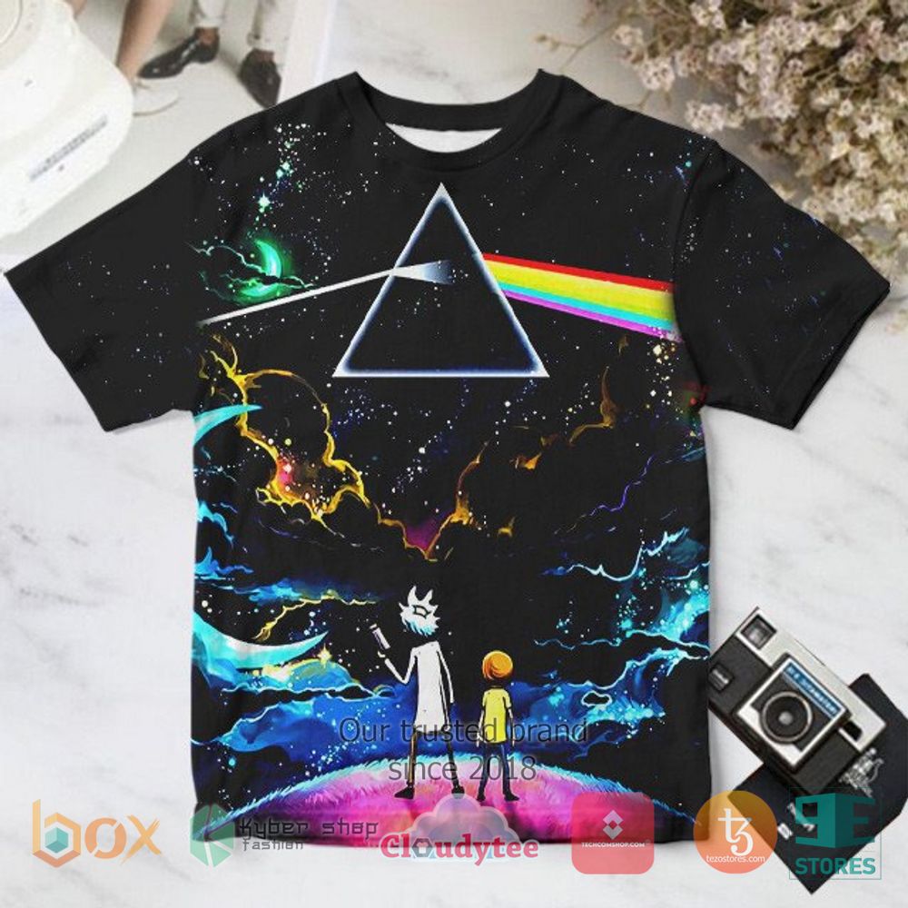 BEST Pink Floyd Prism Galaxy Rick and Morty 3D Shirt 3
