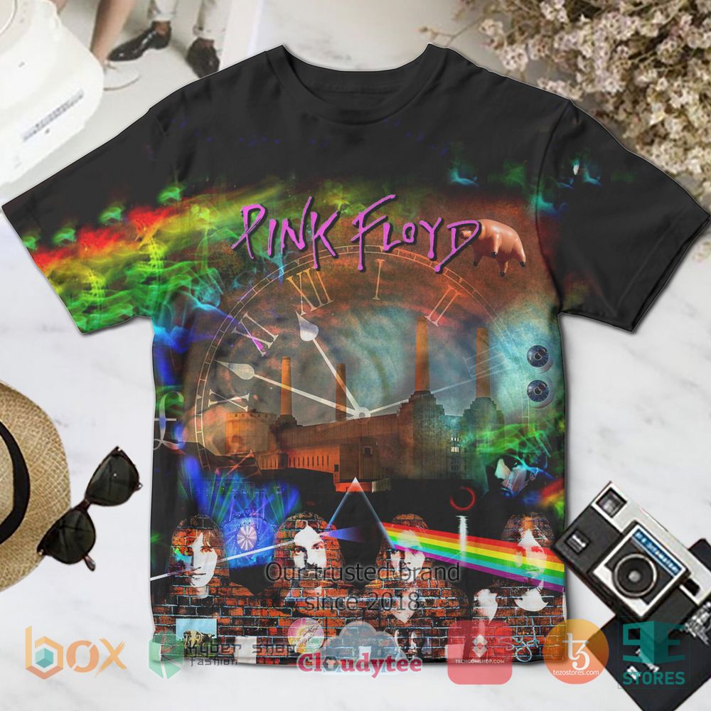 BEST Pink Floyd The Wall Time black 3D Shirt 2