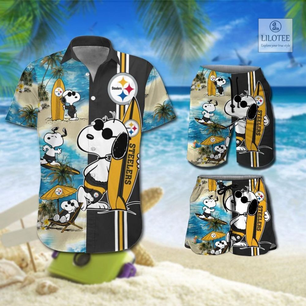 BEST Pittsburgh Steelers Snoopy Hawaiian Shirt, Shorts 9