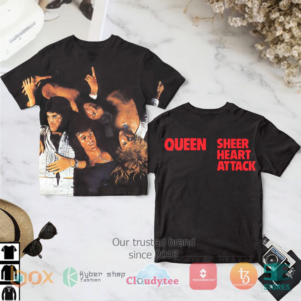 HOT Queen Sheer Heart Attack Album 3D Shirt 2