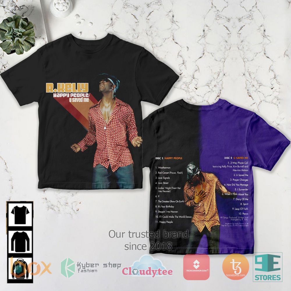 HOT R. Kelly Happy People 3D over printed Shirt 4