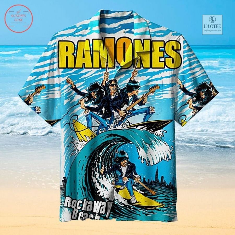 BEST Ramones Rockaway Beach Hawaiian Shirt 3