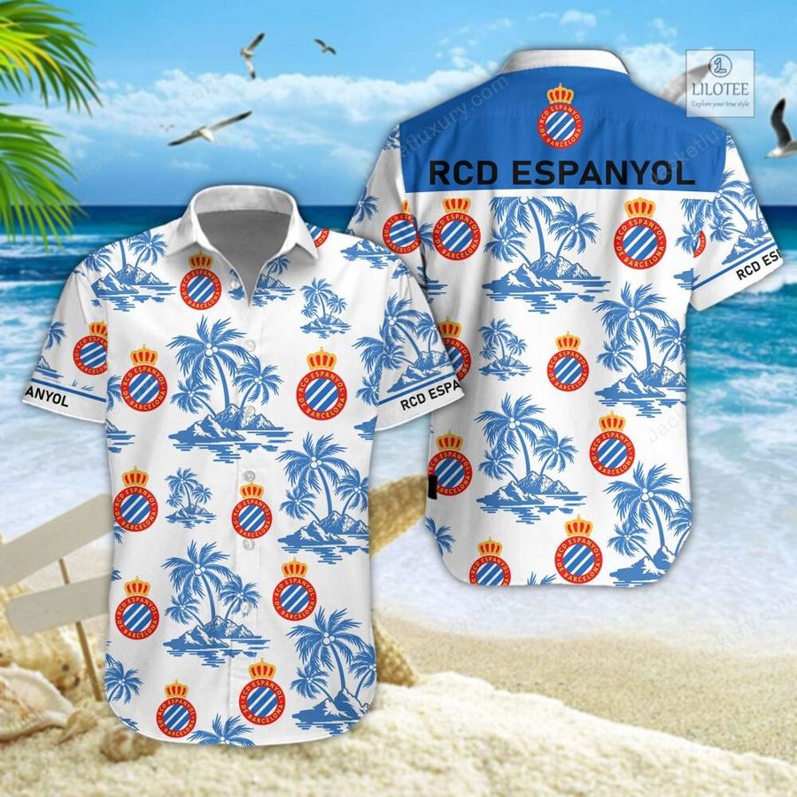 BEST RCD Espanyol de Barcelona Hawaiian Shirt, Shorts 5
