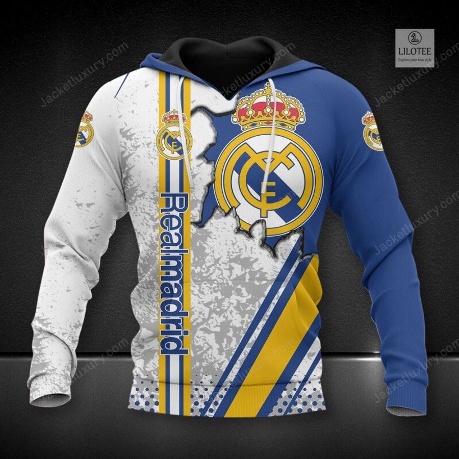 Real Madrid C.F. Blue 3D Hoodie, Shirt 20