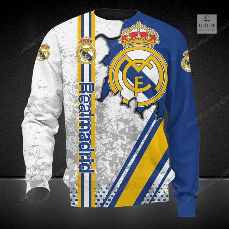 Real Madrid C.F. Blue 3D Hoodie, Shirt 12