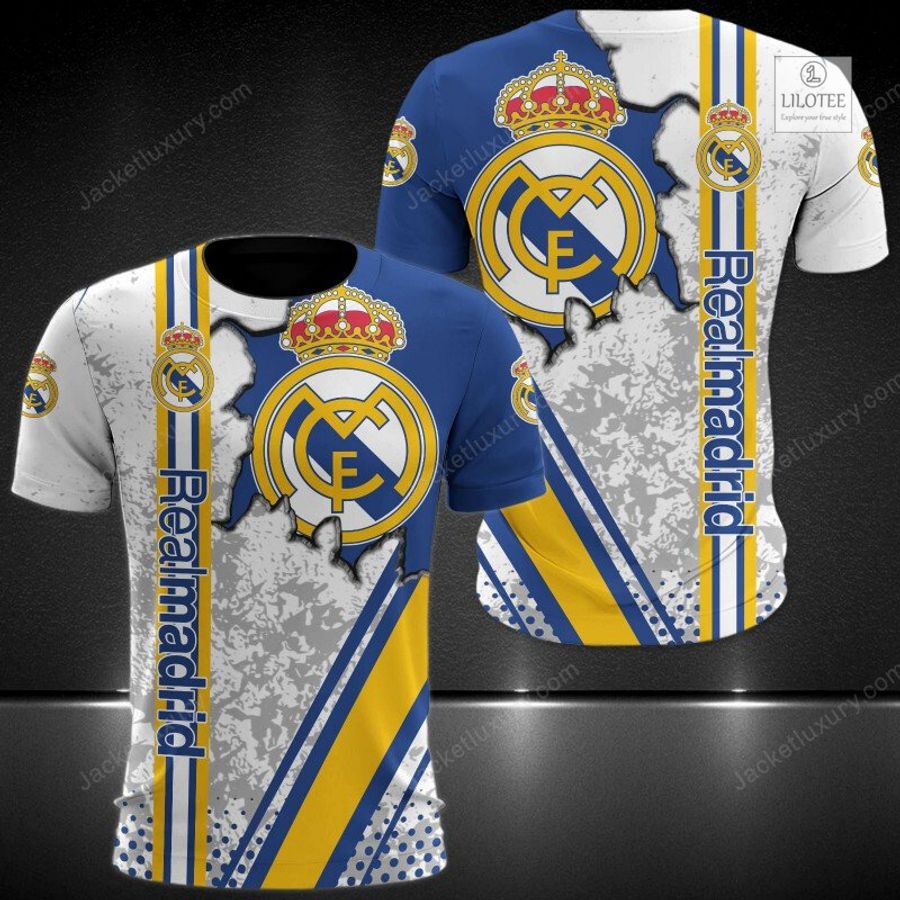 Real Madrid C.F. Blue 3D Hoodie, Shirt 7