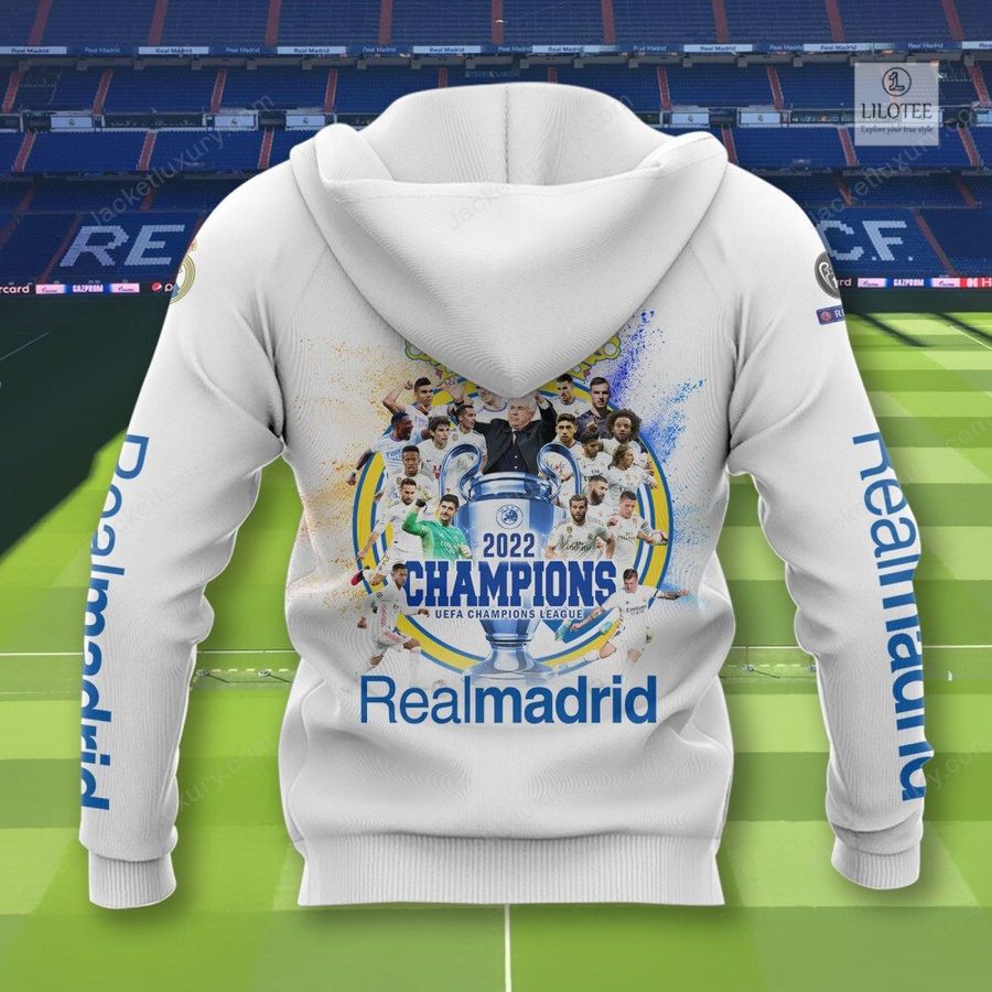 Real Madrid C.F. Champions 2022 3D Hoodie, Shirt 13