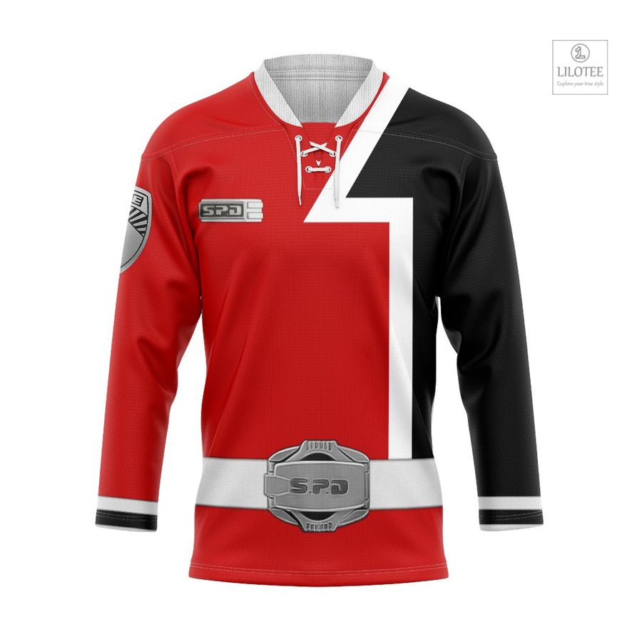 BEST Red Ranger S.P.D Hockey Jersey 8