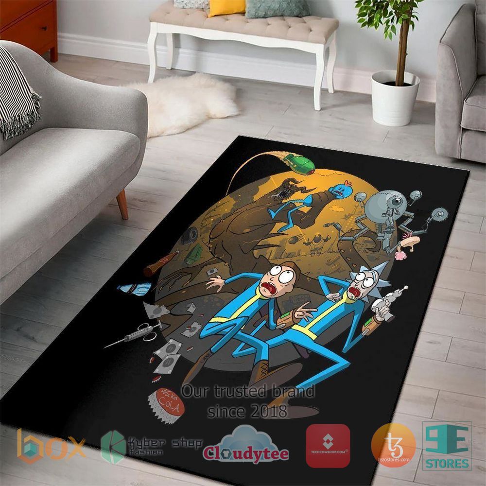 HOT Rick And Morty devil planet Rug 5