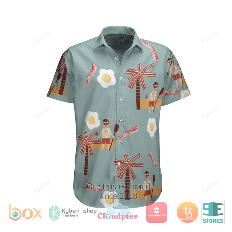 BEST Ron Swanson Bacon Egg Hawaii Shirt 1