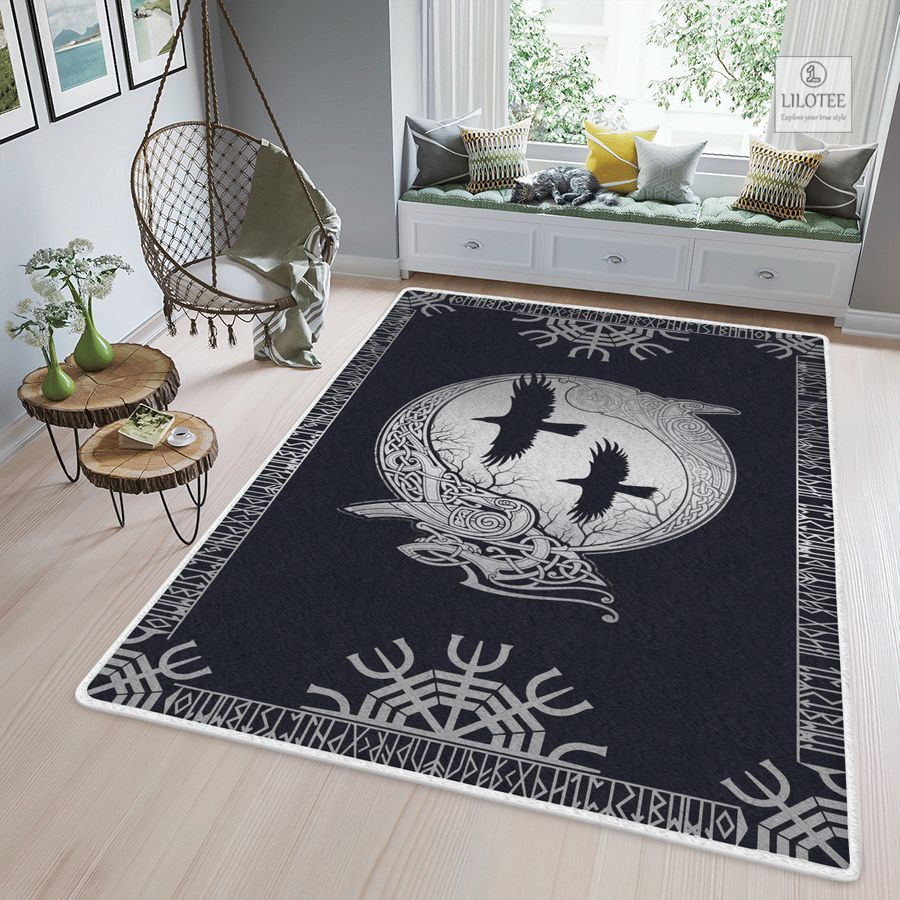 BEST Runic And Raven Viking Rug 10