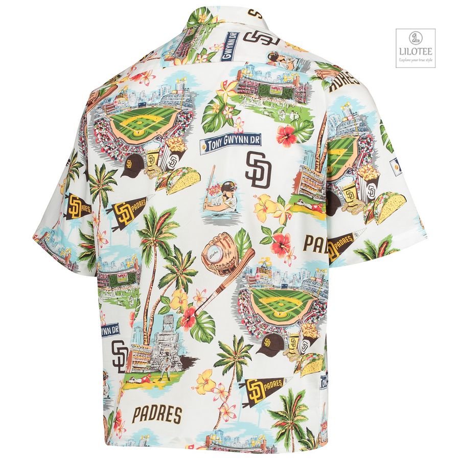 BEST San Diego Padres Reyn Spooner Scenic Logo White Hawaiian Shirt 3 BEST San Diego Padres Reyn Spooner Scenic Logo White Hawaiian Shirt - Image 3