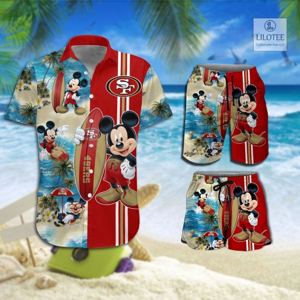 BEST San Francisco 49ers Mickey Mouse Hawaiian Shirt, Shorts 9
