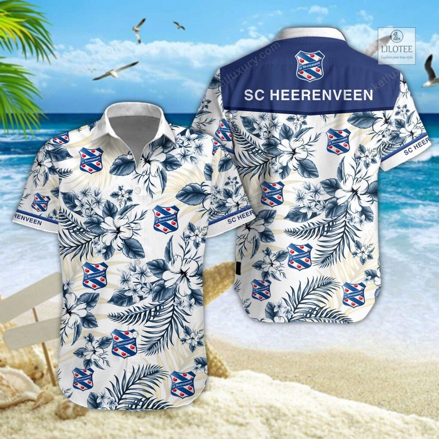 BEST SC Heerenveen Navy Hawaiian Shirt, Short 5