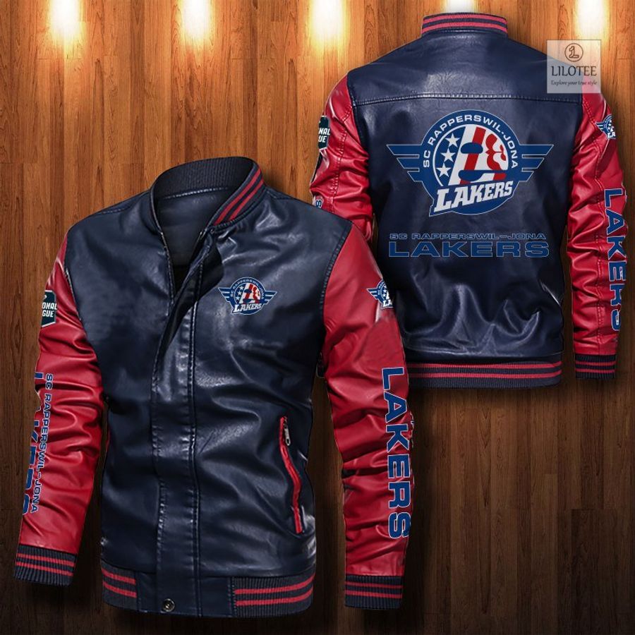 SC Rapperswil-Jona Lakers Bomber Leather Jacket 9