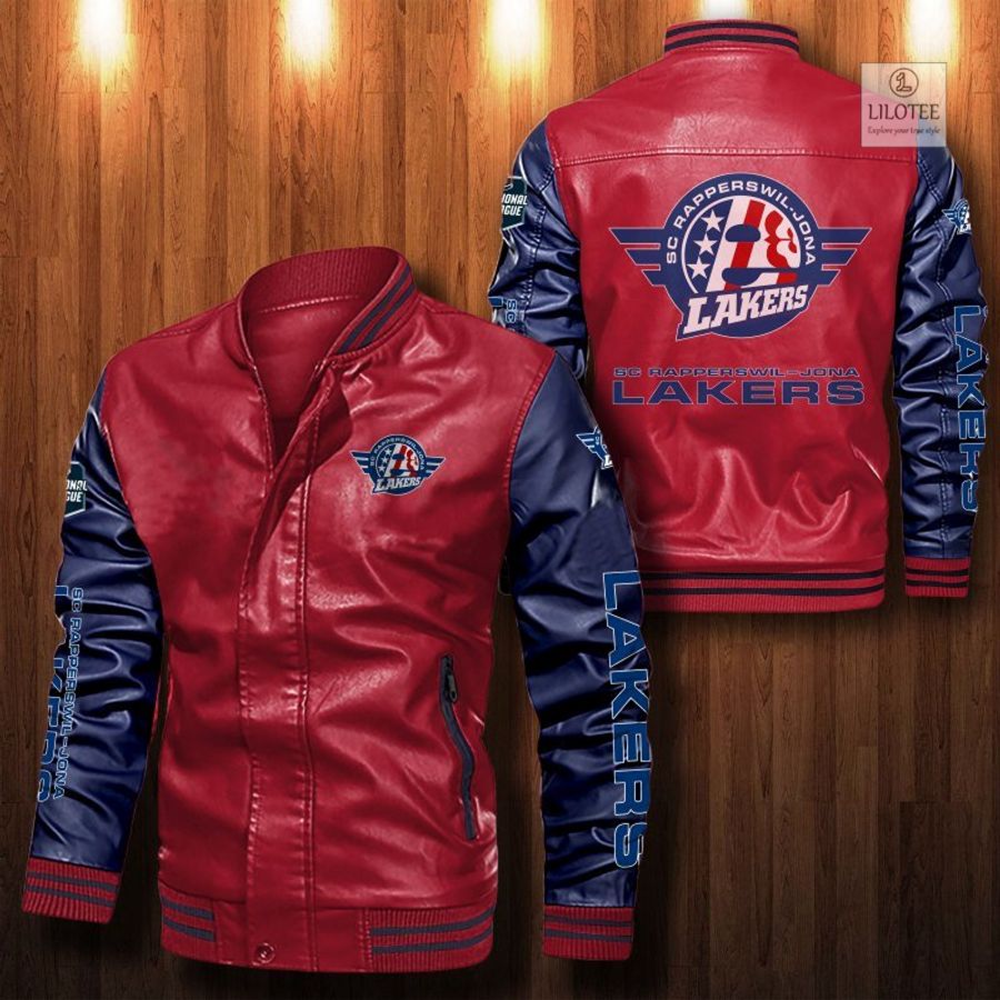 SC Rapperswil-Jona Lakers Bomber Leather Jacket 5
