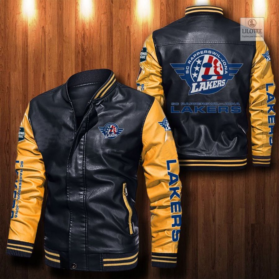 SC Rapperswil-Jona Lakers Bomber Leather Jacket 11