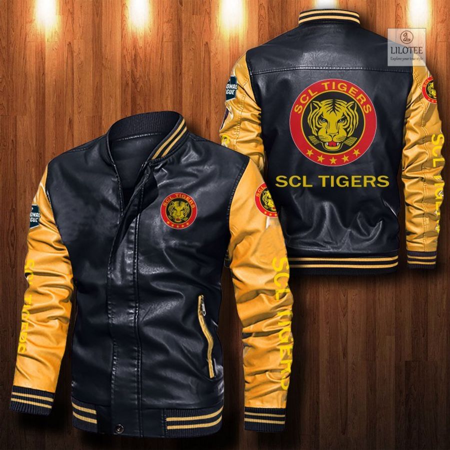 SCL Tigers Bomber Leather Jacket 1