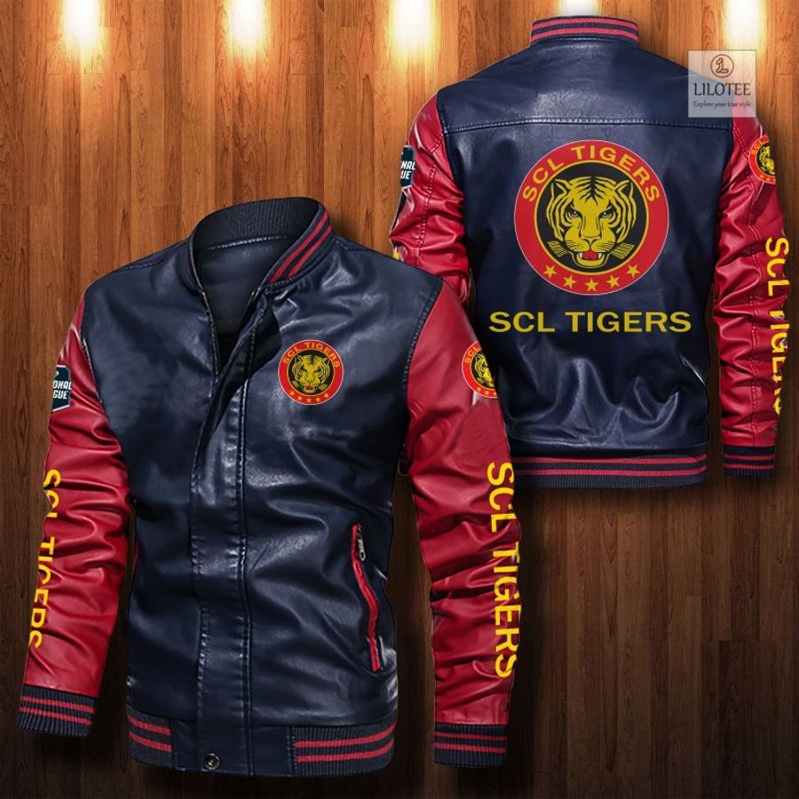 SCL Tigers Bomber Leather Jacket 5