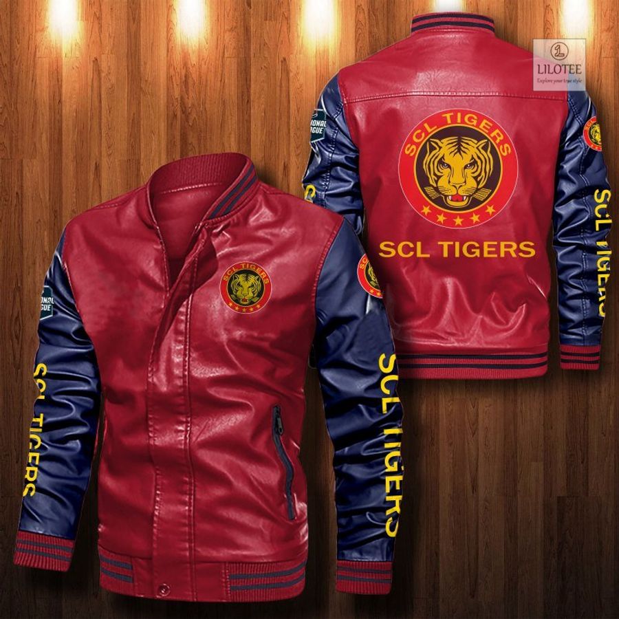 SCL Tigers Bomber Leather Jacket 6