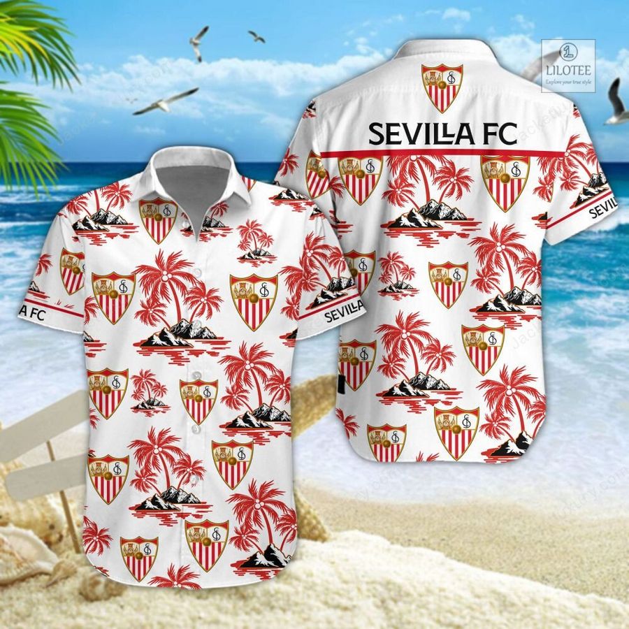 BEST Sevilla FC Hawaiian Shirt, Shorts 5