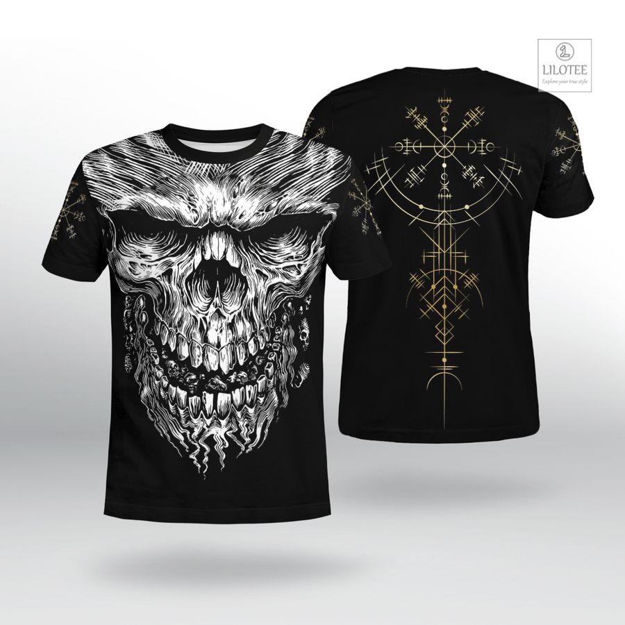BEST Skull Vegvisir Viking T-Shirt 6