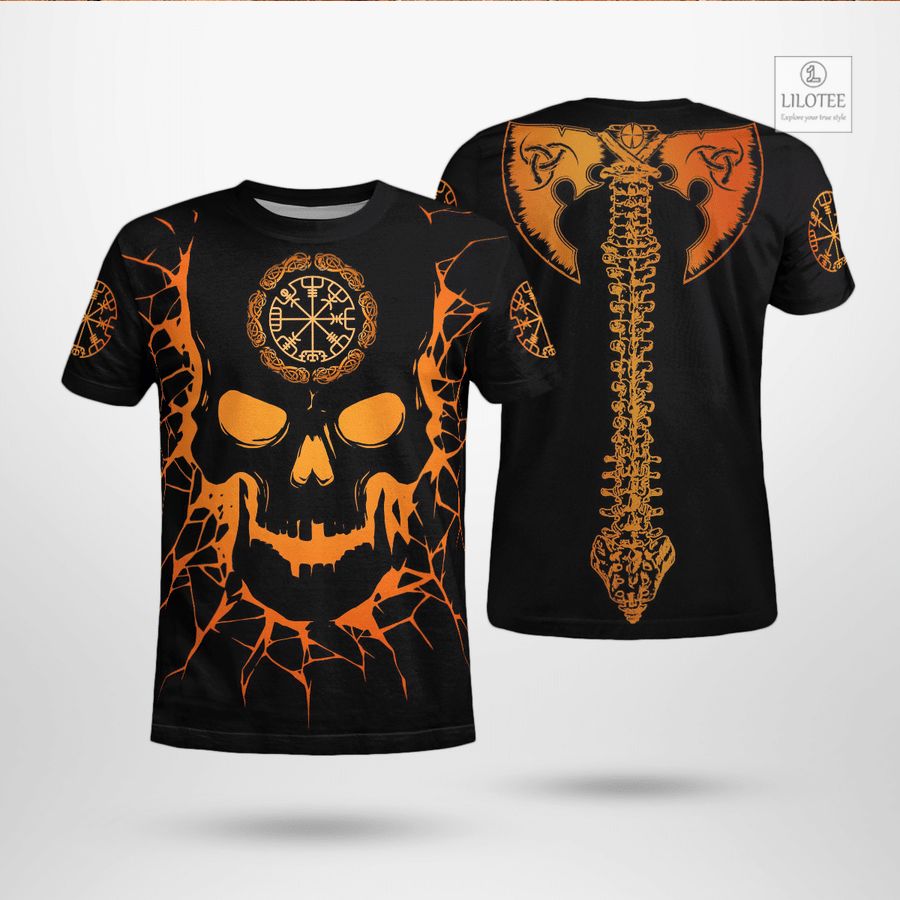 BEST Skull Viking And Backbone Is An Ax Viking T-Shirt 7