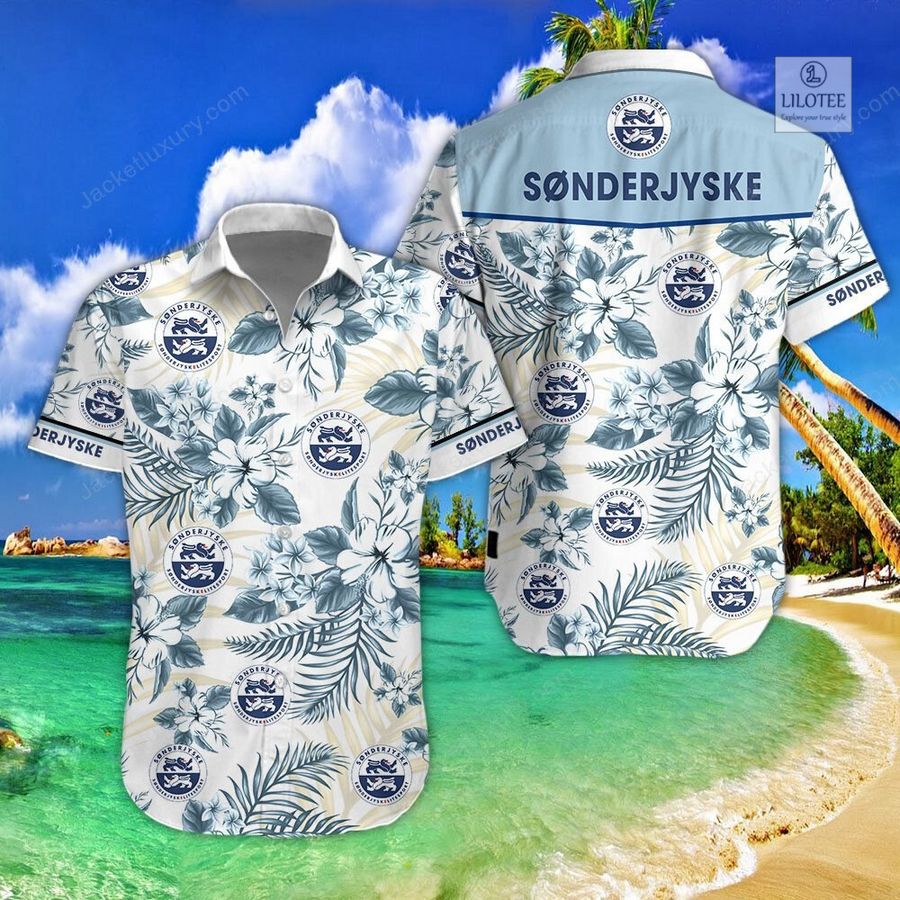 BEST SonderjyskE Fodbold Blue Hawaiian Shirt, Short