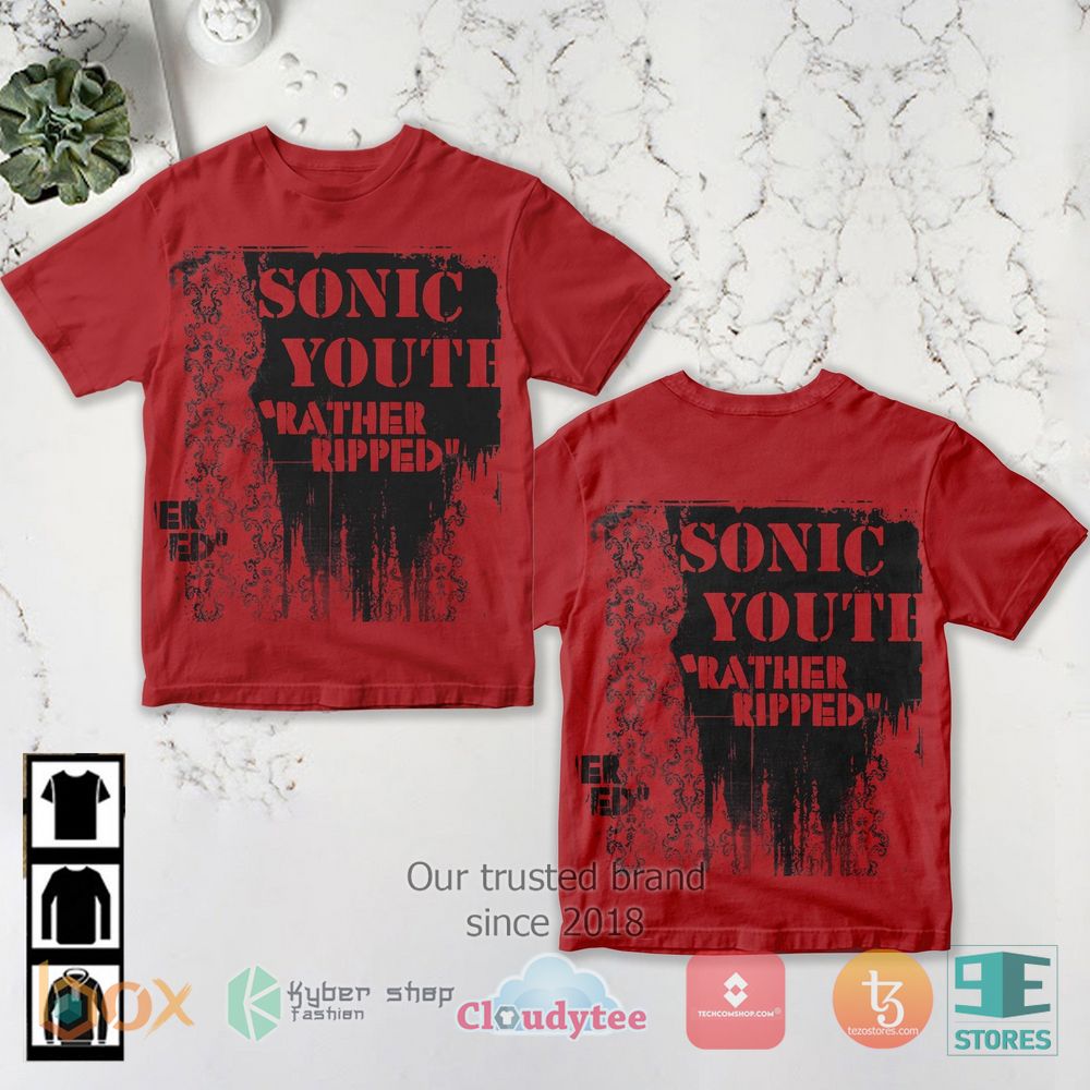 HOT Sonic Youth Rather Ripped 3D over printed Shirt 3