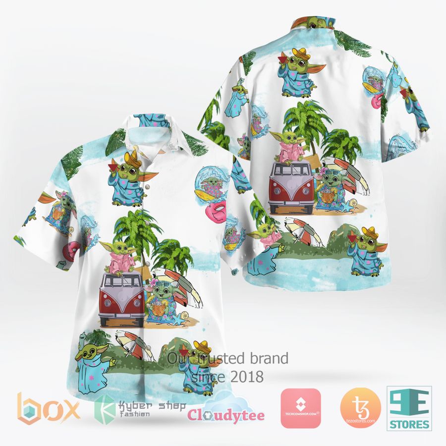 BEST Star Wars Baby Yoda island beach Hawaii Shirt 8