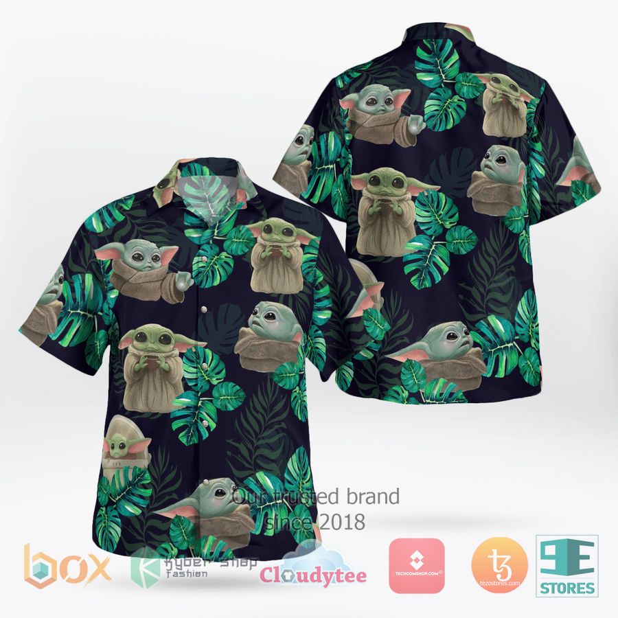 BEST Star Wars Baby Yoda Monstera Deliciosa Hawaii Shirt 9
