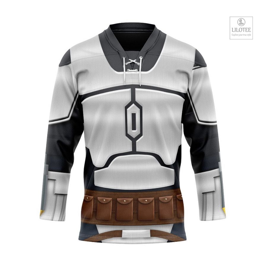BEST Star Wars Jango Fett Costume Hockey Jersey 7