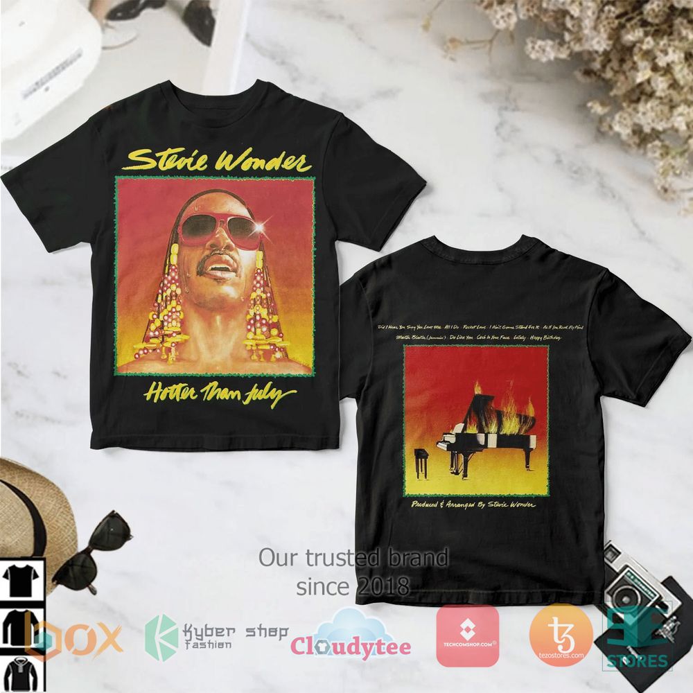 HOT Stevie Wonder Hotter Than July T-Shirt 2