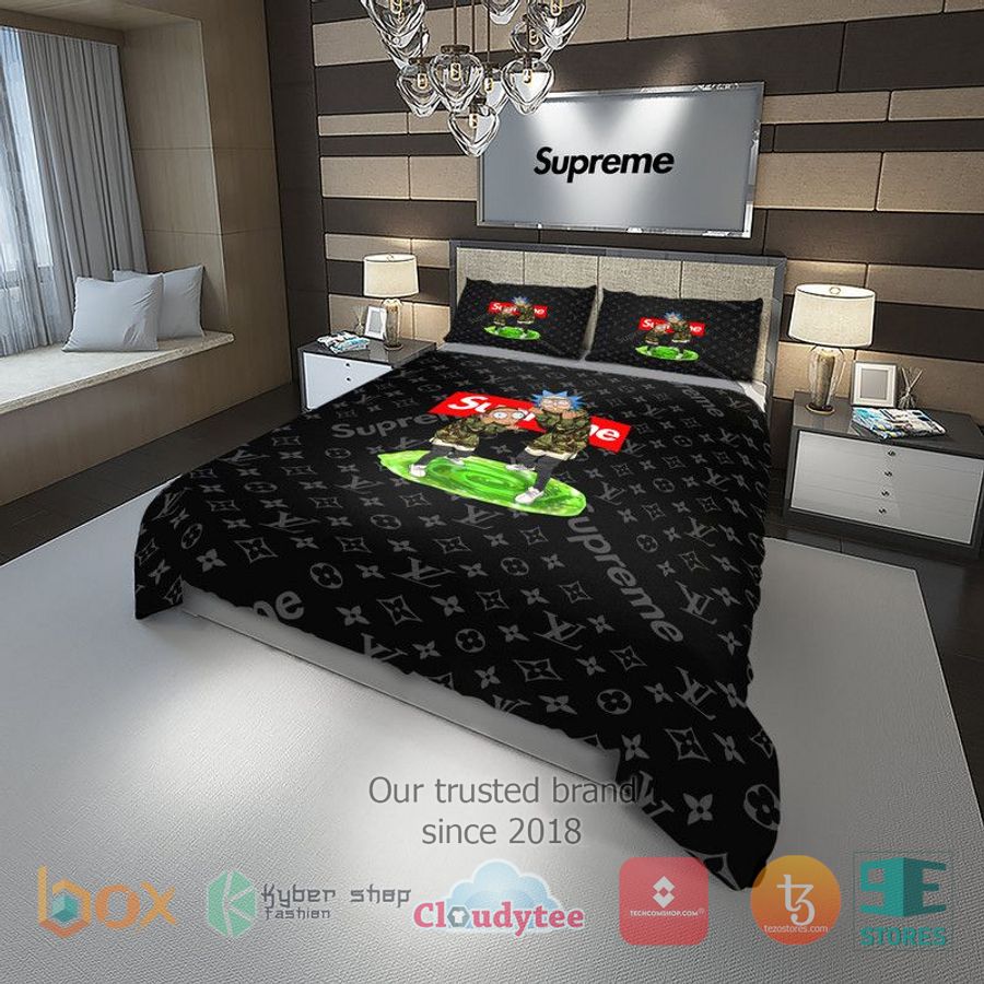 BEST Supreme LV Rick and Morty Cover Bedding Set 2