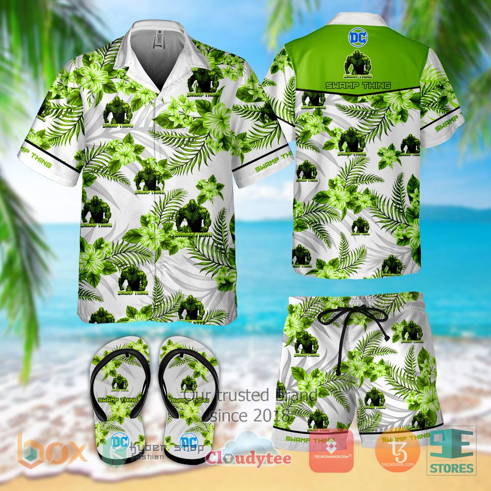 HOT Swamp Thing Hawaiian Shirt, Short 3