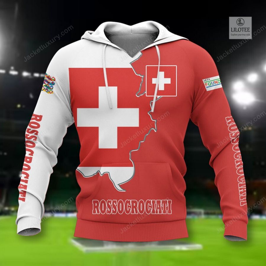 Switzerland Rossocrociati national football team 3D Hoodie, Shirt 2