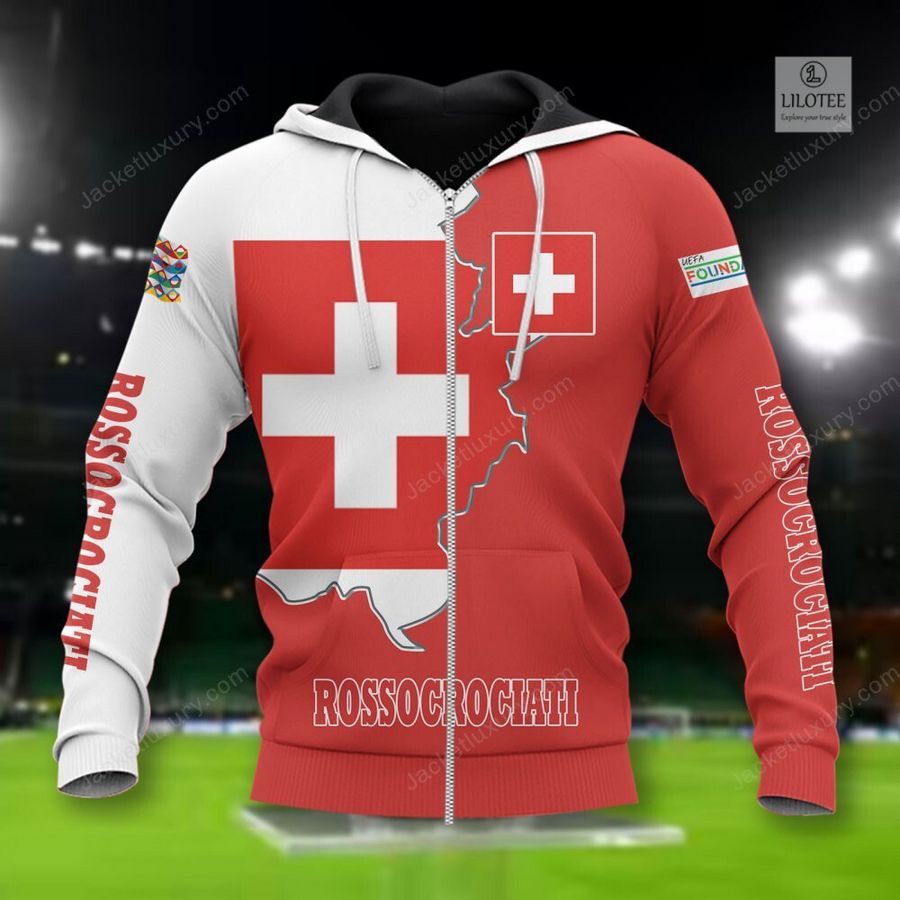 Switzerland Rossocrociati national football team 3D Hoodie, Shirt 4