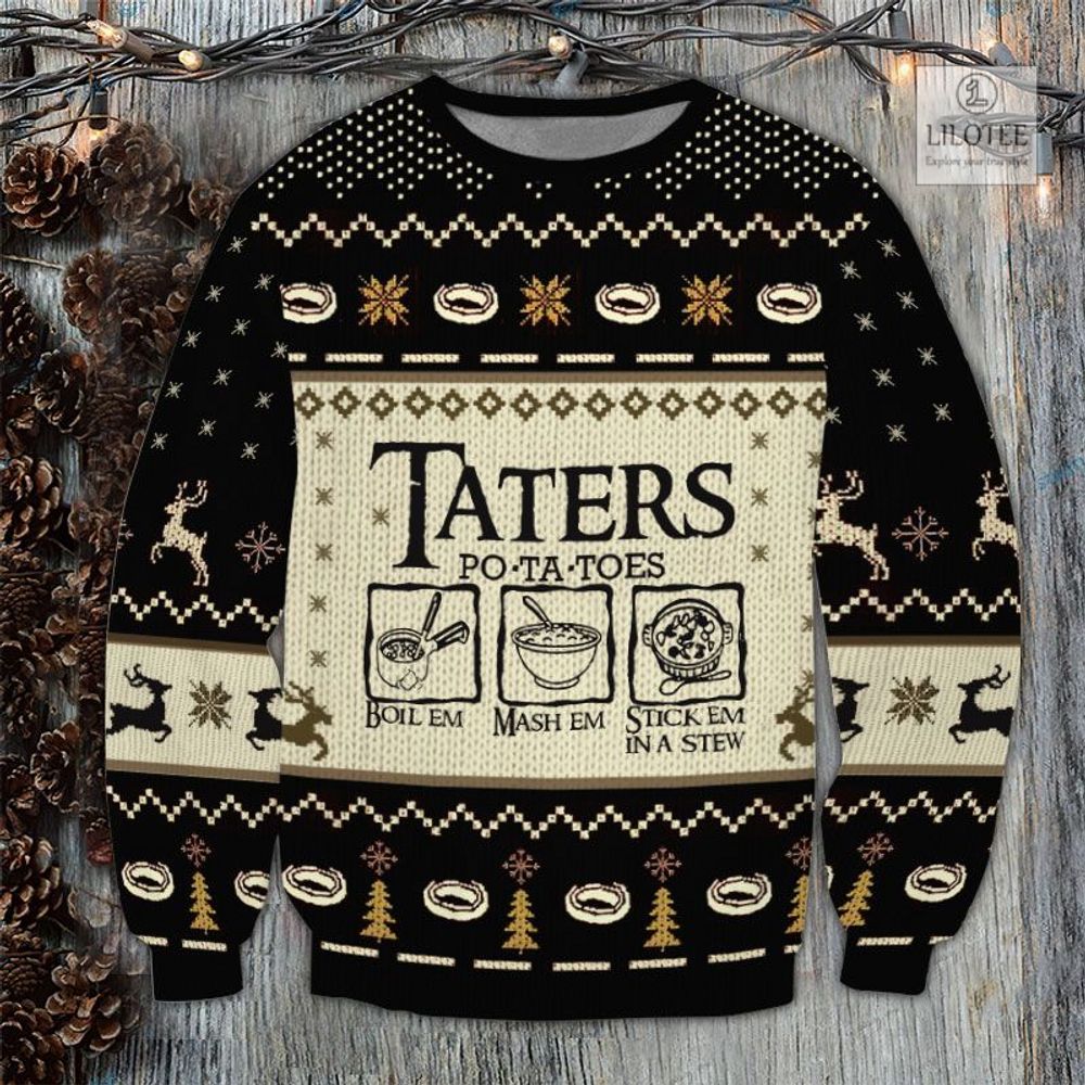 BEST Taters Potatoes Black 3D sweater, sweatshirt 2