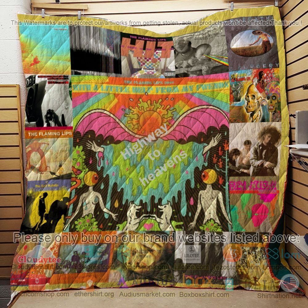 BEST The Flaming Lips With a Little Help From My Fwends Quilt 4