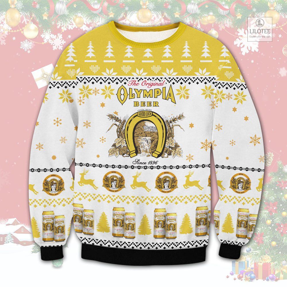 BEST The Original Olympia Beer Christmas Sweater and Sweatshirt 2