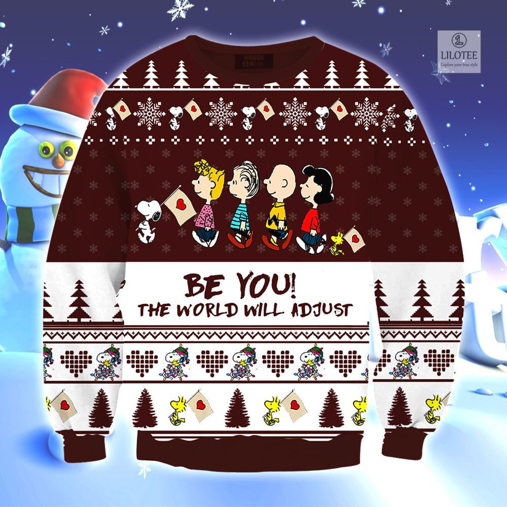 BEST The Peanuts Be You The World Will Adjust Sweater and Sweatshirt 2