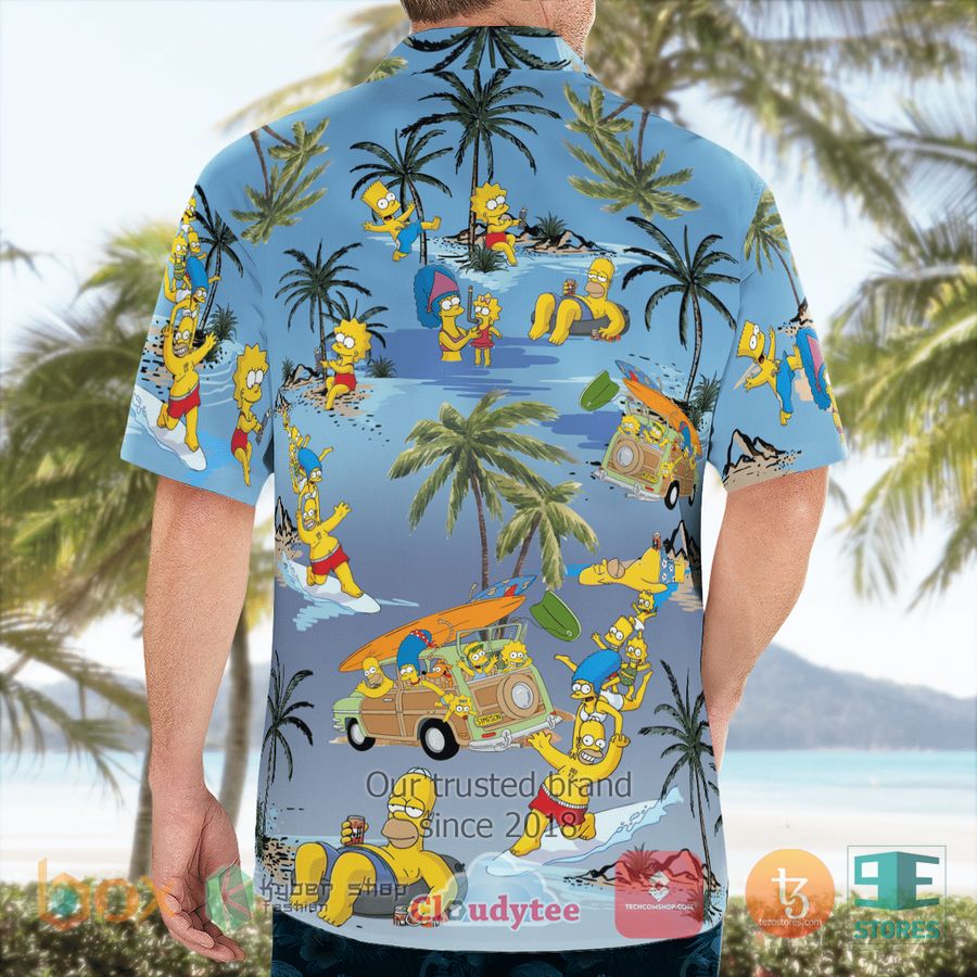 BEST The Simpsons Family On The Beach Blue Hawaii Shirt 4