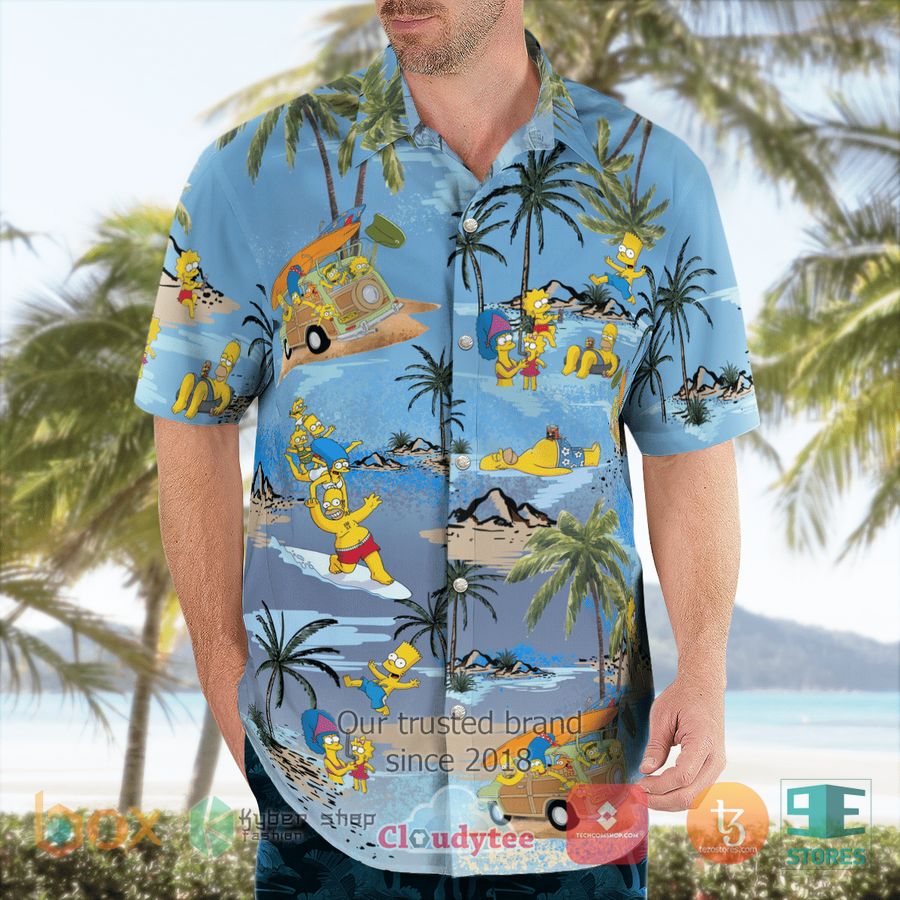 BEST The Simpsons Family On The Beach Hawaii Shirt 16
